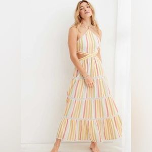 Aerie maxi cut out dress size large